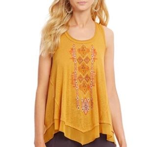 2/$15 coco + jaimeson Embroidered Handkerchief Top